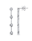 14K White gold earrings with 0.05 carat White Diamonds