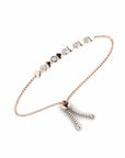 14K Rose Gold Bracelet With 0.35 Carat White Diamonds