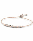 14K Rose Gold Bracelet With 0.35 Carat White Diamonds