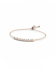 14K Rose Gold Bracelet With 0.35 Carat White Diamonds