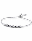 14K White Gold Bracelet With 0.35 Carat Black Diamonds