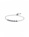 14K White Gold Bracelet With 0.35 Carat Black Diamonds