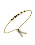 14K Yellow Gold Bracelet With 0.35 Carat Black Diamonds