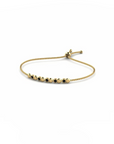 14K Yellow Gold Bracelet With 0.35 Carat Black Diamonds