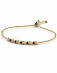 14K Yellow Gold Bracelet With 0.35 Carat Black Diamonds