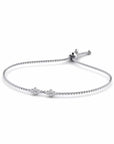 14K White Gold Bracelet With 0.12 Carat White Diamonds