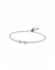 14K White Gold Bracelet With 0.12 Carat White Diamonds