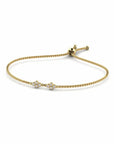 14K Yellow Gold Bracelet With 0.12 Carat White Diamonds