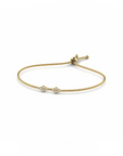 14K Yellow Gold Bracelet With 0.12 Carat White Diamonds