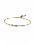 14K Yellow Gold Bracelet With 0.12 Carat Black Diamonds