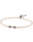 14K Rose Gold Bracelet With 0.12 Carat Black Diamonds