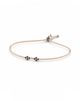 14K Rose Gold Bracelet With 0.12 Carat Black Diamonds