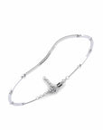 14K White Gold Bracelet With 0.19 Carat White Diamonds