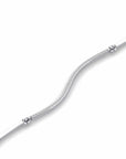 14K White Gold Bracelet With 0.19 Carat White Diamonds