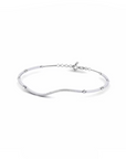 14K White Gold Bracelet With 0.19 Carat White Diamonds