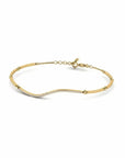 14K Yellow Gold Bracelet With 0.19 Carat White Diamonds