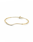 14K Yellow Gold Bracelet With 0.19 Carat White Diamonds