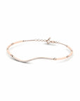 14K Rose Gold Bracelet With 0.19 Carat White Diamonds