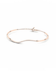 14K Rose Gold Bracelet With 0.19 Carat White Diamonds