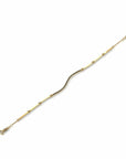 14K Yellow Gold Bracelet With 0.19 Carat Black Diamonds