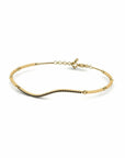 14K Yellow Gold Bracelet With 0.19 Carat Black Diamonds