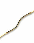 14K Yellow Gold Bracelet With 0.19 Carat Black Diamonds