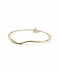 14K Yellow Gold Bracelet With 0.19 Carat Black Diamonds