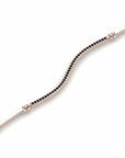 14K Rose Gold Bracelet With 0.19 Carat Black Diamonds