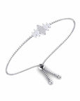 14K White Gold Bracelet With 0.12 Carat White Diamonds