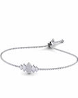 14K White Gold Bracelet With 0.12 Carat White Diamonds