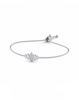 14K White Gold Bracelet With 0.12 Carat White Diamonds