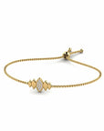 14K Yellow Gold Bracelet With 0.12 Carat White Diamonds