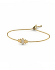 14K Yellow Gold Bracelet With 0.12 Carat White Diamonds