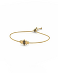 14K Yellow Gold Bracelet With 0.12 Carat Black Diamonds