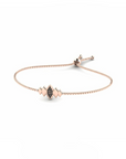 14K Rose Gold Bracelet With 0.12 Carat Black Diamonds