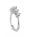 14K White gold ring with 0.70 carat White Diamonds