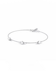 14K White Gold Bracelet With 0.07 Carat White Diamonds and 0.60 Carat Natural Pearl