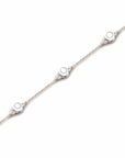 14K Rose Gold Bracelet With 0.07 Carat White Diamonds and 0.60 Carat Natural Pearl