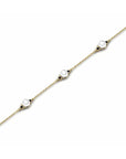 14K Yellow Gold Bracelet With 0.07 Carat Black Diamonds and 0.60 Carat Natural Pearl