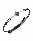 14K White Gold Bracelet With 0.26 Carat Black Diamonds