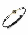 14K Yellow Gold Bracelet With 0.26 Carat Black Diamonds