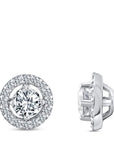 14K White gold earrings with 0.56 carat White Diamonds