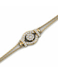 14K Yellow Gold Bracelet With 0.39 Carat White Diamonds