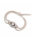 14K Rose Gold Bracelet With 0.39 Carat White Diamonds