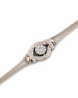 14K Rose Gold Bracelet With 0.39 Carat White Diamonds