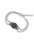 14K White Gold Bracelet With 0.39 Carat Black Diamonds