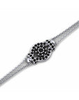 14K White Gold Bracelet With 0.39 Carat Black Diamonds