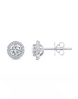 14K White gold earrings with 0.56 carat White Diamonds