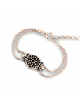 14K Rose Gold Bracelet With 0.39 Carat Black Diamonds