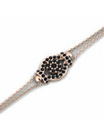 14K Rose Gold Bracelet With 0.39 Carat Black Diamonds